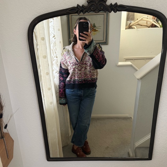 Pilcro Sweaters - Pilcro Multicolor V-Neck Sweater